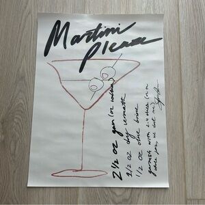 Martini Please Canvas Art Print Poster